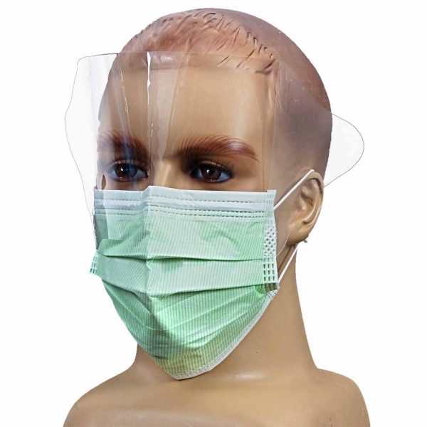 face mask with shield earloop
